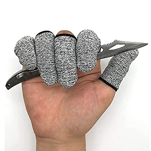 QISLOA 12 Piezas Protectores de Dedos Resistentes al Corte, Fundas Reutilizables Antideslizantes para Cocina, Trabajo y Escultura - imagen 4