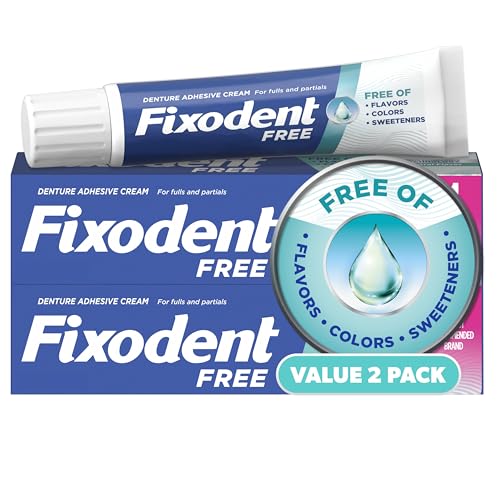 Adhesivo para Dentaduras Fixodent Sin Sabor, Seguro para Usar con Dentaduras Completas y Parciales, 1.4oz, Paquete de 2 - imagen 2
