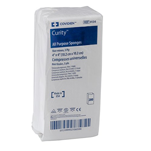 Esponja Curity COVIDIEN 9134 No Tejida Multiusos, No Estéril, 4 x 4, 3 capas (Paquete de 200) - imagen 3