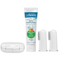 Set de Cepillos de Dedo de Silicón 100% Dr. Brown's para Bebés y Pasta de Dientes, 2 Piezas con Estuche, Pasta de Manzana y Pera sin Flúor - imagen 1
