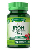 Suplemento de Hierro Nature's Truth para Mujeres y Hombres | 28 mg | 90 Cápsulas | Bisglicinato de Hierro | Sin OGM, Libre de Gluten - imagen 1