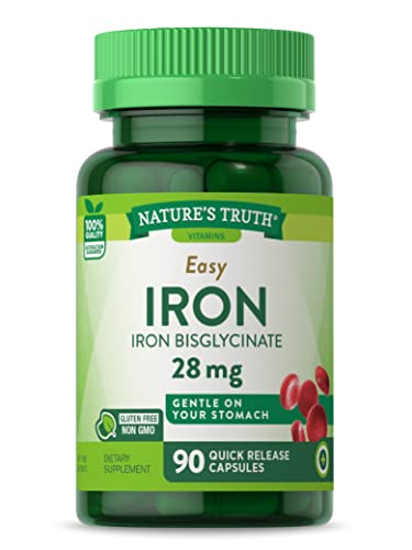 Suplemento de Hierro Nature's Truth para Mujeres y Hombres | 28 mg | 90 Cápsulas | Bisglicinato de Hierro | Sin OGM, Libre de Gluten - imagen 6