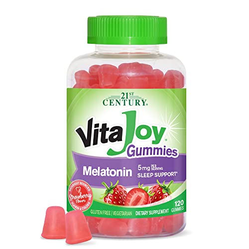 Gomitas de Melatonina 5mg VitaJoy de 21st Century (120 piezas), Sabor Fresa, Suplemento para el Sueño, Promueve la Relajación, Sin Gluten - imagen 2