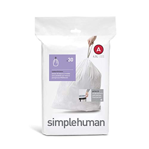 Funda para Bote de Basura simplehuman A, 4.5 Litros/1.2 Galones, Paquete de 30 unidades - imagen 1