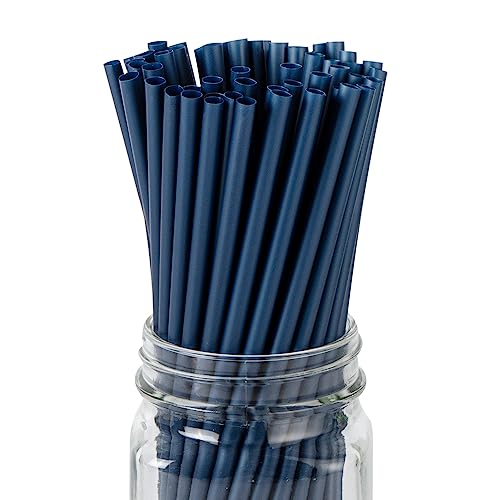 Popotes Desechables Restaurantware-Basic Nature de 8.3 Pulgadas, 100 Popotes Sostenibles, Resistentes, Sin Alterar Sabores, Color Azul Medianoche - imagen 4