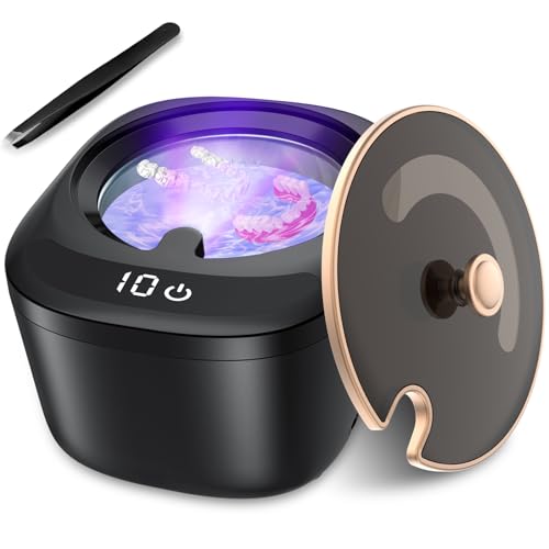 Limpiador Ultrasónico Raccomb 45kHz con Luz LED - Máquina de Limpieza para Dentaduras, Alineadores, Protectores Bucales y Joyería, 230mL - imagen 3