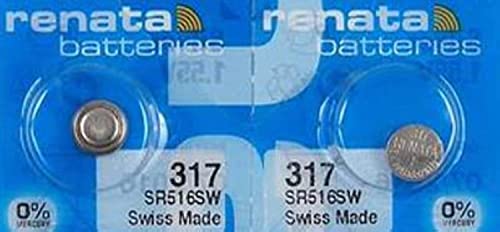 Baterías Renata 317 SR516SW - Batería de Reloj de Óxido de Plata 1.55V (Paquete de 2) - imagen 3