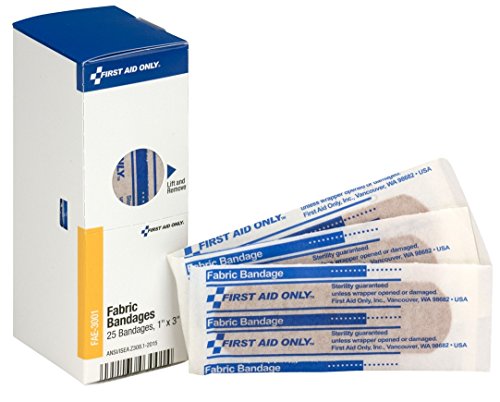 Repuesto de 25 Bandas de Tela 1 x 3 First Aid Only SmartCompliance - imagen 6