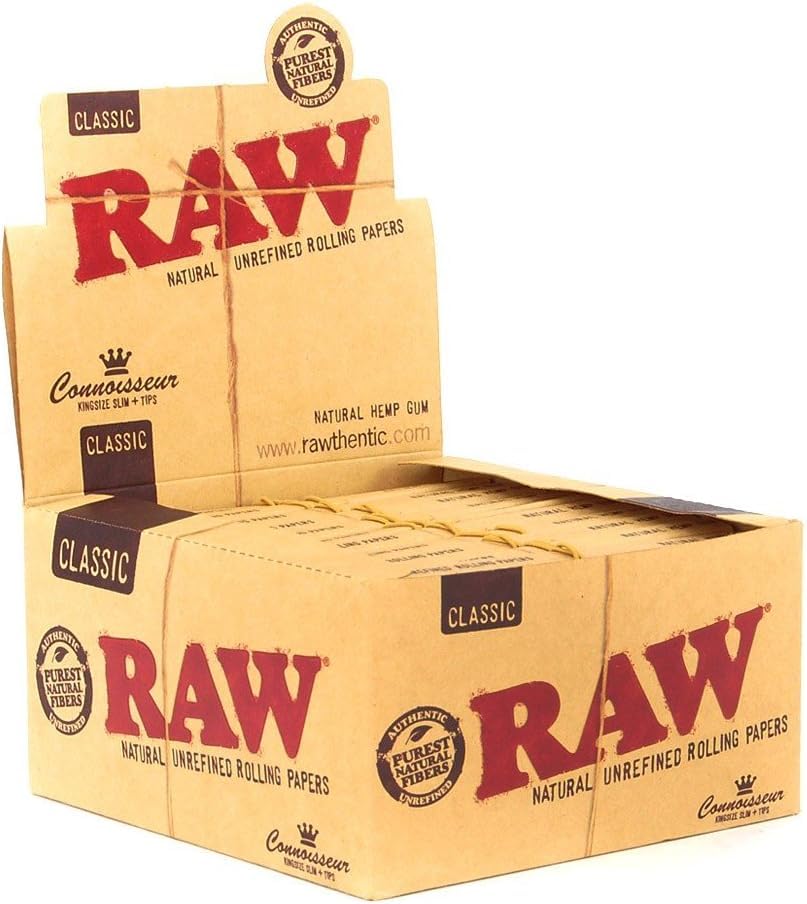 Papel para enrollar RAW Classic Connoisseur Kingsize Slim con tips (3 paquetes) - imagen 6