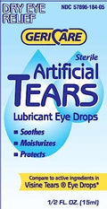 GeriCare Lágrimas Lubricantes Artificiales, Gotas Hidratantes para los Ojos - Fórmula de Lubricación de Larga Duración, 0.5 fl oz (15ml) (Paquete de - imagen 1