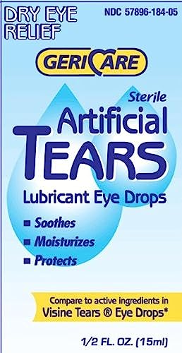 GeriCare Lágrimas Lubricantes Artificiales, Gotas Hidratantes para los Ojos - Fórmula de Lubricación de Larga Duración, 0.5 fl oz (15ml) (Paquete de - imagen 3