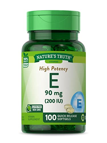 Suplemento de Vitamina E Nature's Truth | 200 IU | 100 Cápsulas Blandas | Sin OGM y Libre de Gluten - imagen 2
