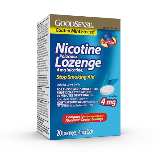 Good Sense Pastillas de Nicotina Recubiertas de Menta Hielo, 4 mg, Ayuda para Dejar de Fumar, 20 Unidades - imagen 4