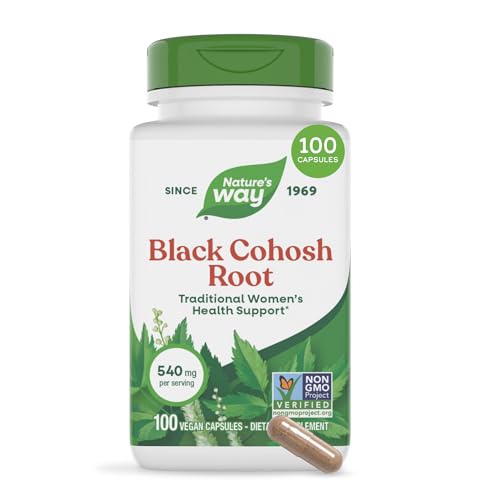Cápsulas de Raíz de Cohosh Negro de Nature's Way, Suplemento Herbal Tradicional para Mujeres, 100 Cápsulas Veganas, Verificado No OGM - imagen 1