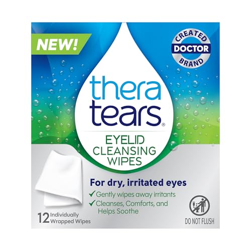 Toallitas Limpiadoras para Párpados TheraTears – 12 Toallitas Individuales con Extracto de Pepino, para Limpieza Diaria de Pestañas y Párpados - imagen 6