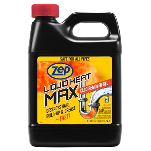 Gel Removedor de Tapones Zep Liquid Heat Max - Elimina Cabello, Acumulación y Grasa - 32 oz. - imagen 3