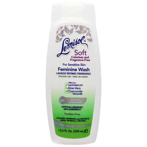 Lemisol Jabón Femenino Suave, Sin Fragancia para Piel Sensible, pH Balanceado, Control de Olores, 12.5 Fl Oz (Paquete de 1) - imagen 3