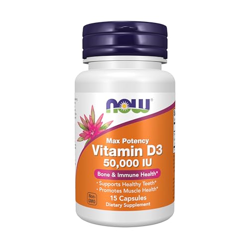 Now Foods, Vitamina D3, Máxima Potencia, 50,000 IU, 15 Cápsulas - imagen 2