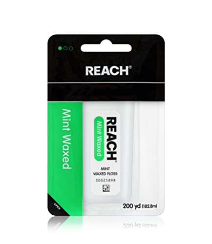 Hilo Dental Cerado Reach | Remoción Efectiva de Placa, Superficie de Limpieza Extra Ancha | Resistente al Desgarro, Sabor Menta, 200 Yardas, 1 Paquete - imagen 4