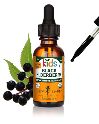 Herb Pharm Glicerita Líquida de Saúco Negro Orgánica Certificada Sin Alcohol para Niños, 1 Oz - imagen 5