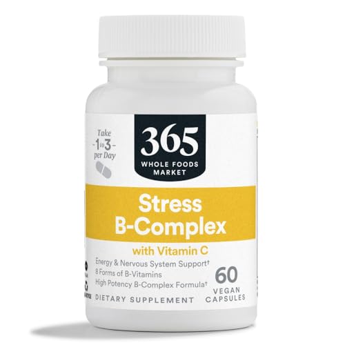 365 de Whole Foods Market, B-Complejo para Estrés con Vitamina C, Apoyo Energético y Nervioso, Vegano, 60 Cápsulas - imagen 2