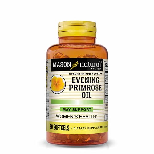 MASON NATURAL Aceite de Onagra 1000 mg, Equilibrio Hormonal y Soporte para la Piel, Suplemento para PMS y Menopausia, 60 Softgels - imagen 2