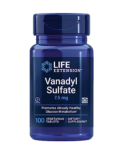 Life Extension Vanadyl Sulfato, Mineral Traza, Vanadio, Equilibrio Glicémico Saludable, Metabolismo Saludable, Función Hormonal, 100 Tabletas Sin - imagen 6