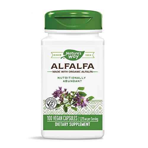 Alfalfa Orgánica de Nature's Way, 1,215 mg por 3 Cápsulas, 100 Cápsulas Veganas y Sin Gluten (El Empaque Puede Variar) - imagen 2
