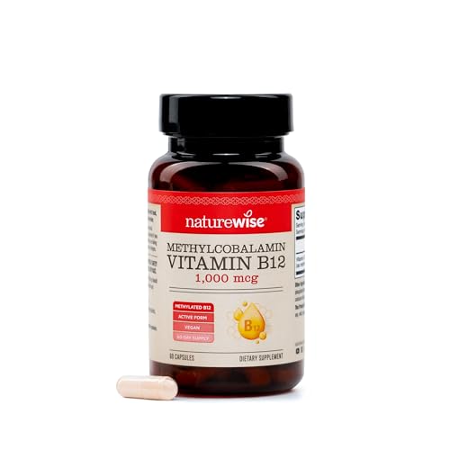 NatureWise Vitamina B12 Methylcobalamina - Forma Activa para Ultra Absorción - 1000mcg de B12 Metilada para Energía, Nervios y Corazón - No GMO, - imagen 2