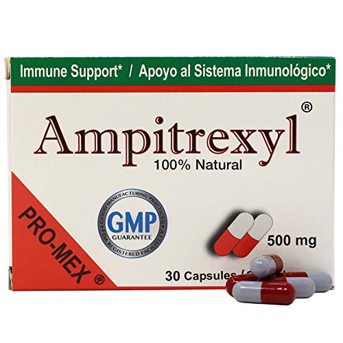 Ampitrexyl, Fórmula 100% Natural, Apoya tu Sistema Inmunológico, Antioxidante, 30 Cápsulas, 500 mg, Caja - imagen 1