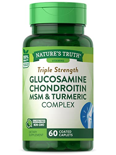 Complejo de Glucosamina, Condroitina y MSM de Nature's Truth | 60 Tabletas | Con Cúrcuma | Fórmula Triple Fuerza | Suplemento Sin OGM y Sin Gluten - imagen 3