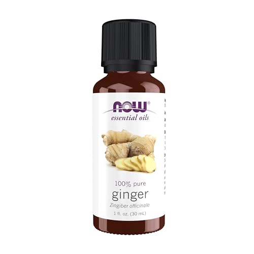 Aceites Esenciales NOW, Aceite de Jengibre, Aroma Picante, Destilado al Vapor, 100% Puro, Vegano, Tapa a Prueba de Niños, 1 Onza - imagen 3