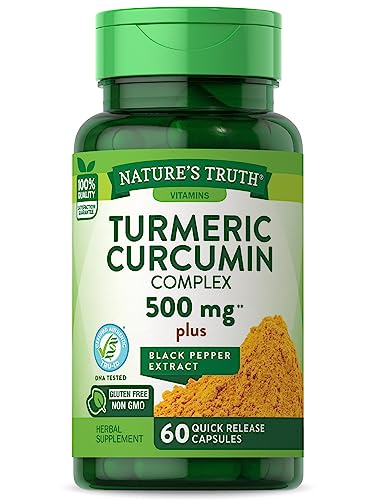 Suplemento Complejo de Cúrcuma Curcumina con Extracto de Pimienta Negra Nature's Truth | 60 Cápsulas | Sin OGM y Libre de Gluten - imagen 3