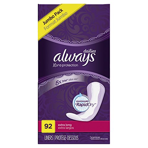 Always Xtra Protección Diarias Protectores Diarios Extra Largos, Sin Fragancia, 92 Piezas - imagen 2