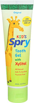 Pasta de Dientes Natural Spry con Xilitol para Bebés y Niños de 3 Meses en Adelante - Gel Sin Flúor, Sabor Rico, Apoya el Desarrollo Dental, Original - imagen 1