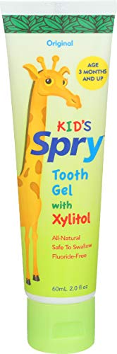 Pasta de Dientes Natural Spry con Xilitol para Bebés y Niños de 3 Meses en Adelante - Gel Sin Flúor, Sabor Rico, Apoya el Desarrollo Dental, Original - imagen 6