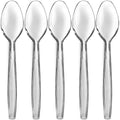 Cucharas de Plástico Clásicas (Paquete de 50) - Cucharas Desechables Resistentes y Transparentes para Bodas, Cenas y Fiestas - imagen 1