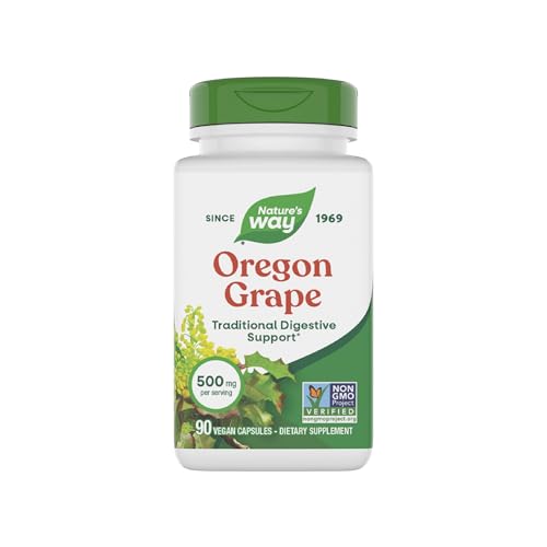 Nature’s Way Oregon Grape, Apoyo Digestivo Tradicional, Verificado No GMO, 500 mg por Porción, 90 Cápsulas (El Empaque Puede Variar) - imagen 4