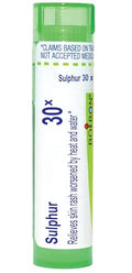 Boiron Sulphur 30X para Erupciones Cutáneas Empeoradas por Calor y Agua - 80 Gránulos - imagen 1