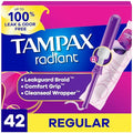 Tampones Tampax Radiant 42 R 2.7X 3/4, 42 piezas, color rosa y azul - imagen 1