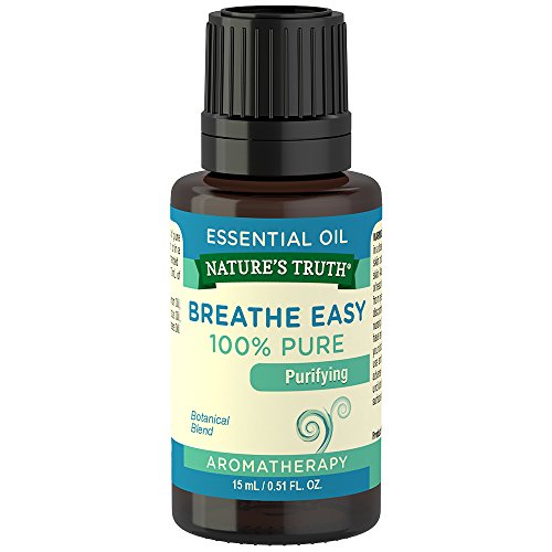 Mezcla de Aceites Esenciales Breathe Easy de Nature's Truth | 15 mL | Eucalipto, Menta, Limón y Árbol de Té | Aromaterapia | 100% Natural, Sin OGM y - imagen 1