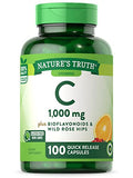 Nature's Truth Vitamina C 1000mg | 100 Cápsulas | Con Rosa Mosqueta y Bioflavonoides | Suplemento No Transgénico y Libre de Gluten - imagen 1