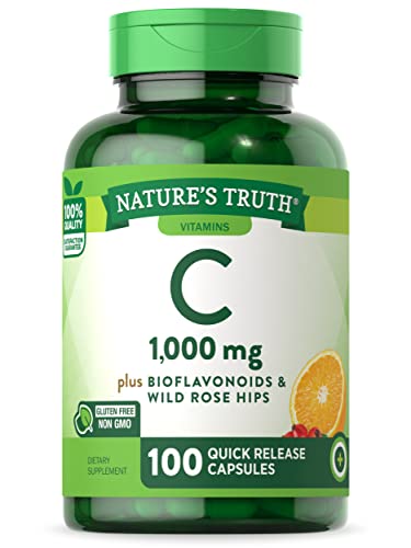 Nature's Truth Vitamina C 1000mg | 100 Cápsulas | Con Rosa Mosqueta y Bioflavonoides | Suplemento No Transgénico y Libre de Gluten - imagen 3