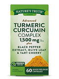 Suplemento de Cúrcuma Curcumin de Nature's Truth | 60 Cápsulas | con Extracto de Pimienta Negra, Hoja de Olivo y Cereza Ácida | Sin OGM y Sin Gluten - imagen 1