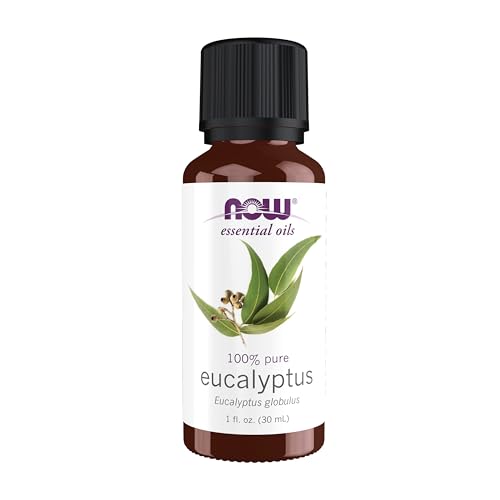 Aceites Esenciales NOW, Aceite de Eucalipto, Aroma Clarificante, Destilado al Vapor, 100% Puro, Vegano, Tapa a Prueba de Niños, 1 Onza - imagen 1
