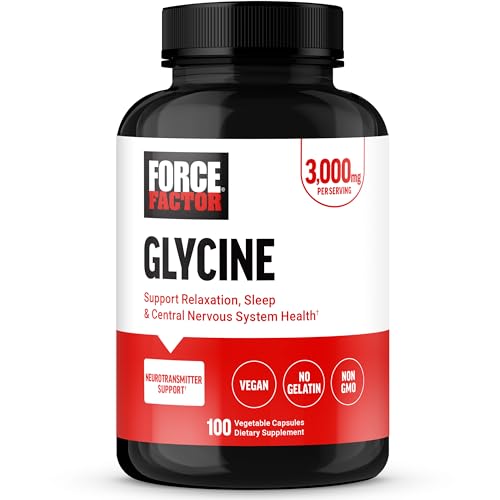 Force Factor Glycine para Promover la Relajación y Sueño Reparador, Apoya la Función Cognitiva, el Equilibrio del Ánimo y la Salud Nerviosa, 100 - imagen 3