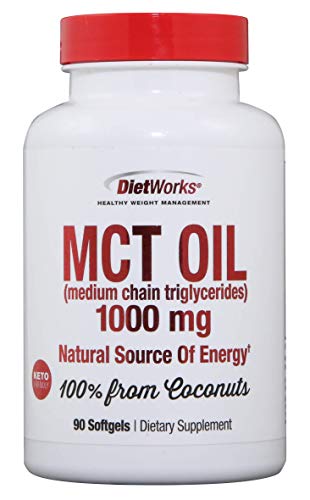 DietWorks Mct Oil Softgels, Apoya la Quema de Grasa, Aumenta el Metabolismo, Energía Natural, Promueve la Pérdida de Peso, Keto y Paleo, 90 Cápsulas - imagen 1