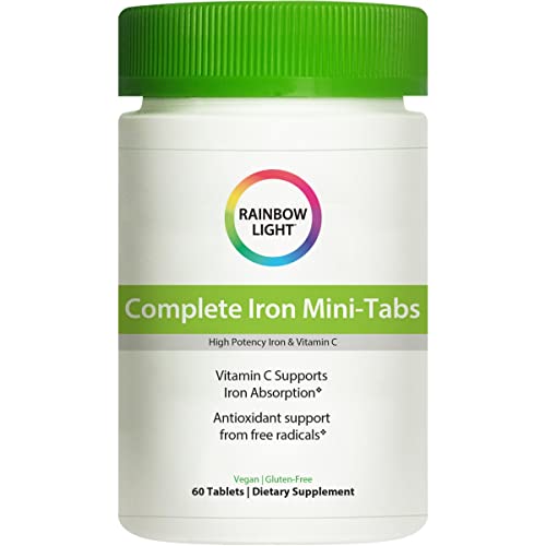 Tabletas Mini de Hierro Completo Rainbow Light | 60 Contenido | Hierro de Alta Potencia | Con Vitamina C para Mejorar la Absorción | Suplemento para - imagen 5