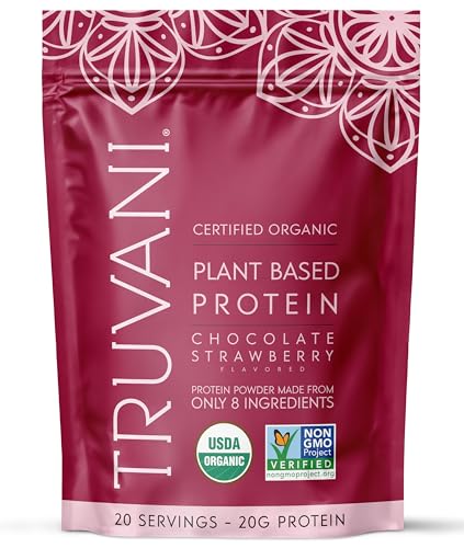 proteína en polvo vegana Truvani chocolate fresa