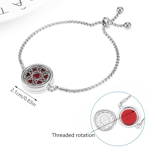 pulsera ajustable de acero inoxidable con locket